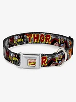 Marvel The Mighty Thor Action Poses Seatbelt Buckle Dog Collar