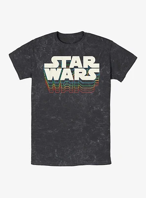 Star Wars Retro Gradient Logo Mineral Wash T-Shirt