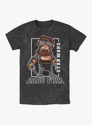 Star Wars Episode IX The Rise Of Skywalker Babu Frik Mineral Wash T-Shirt