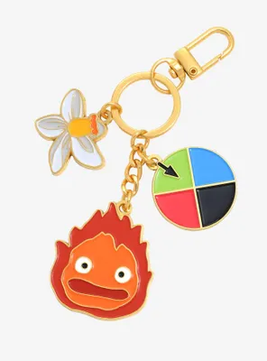 Studio Ghibli Howl’s Moving Castle Calcifer Multi-Charm Keychain - BoxLunch Exclusive