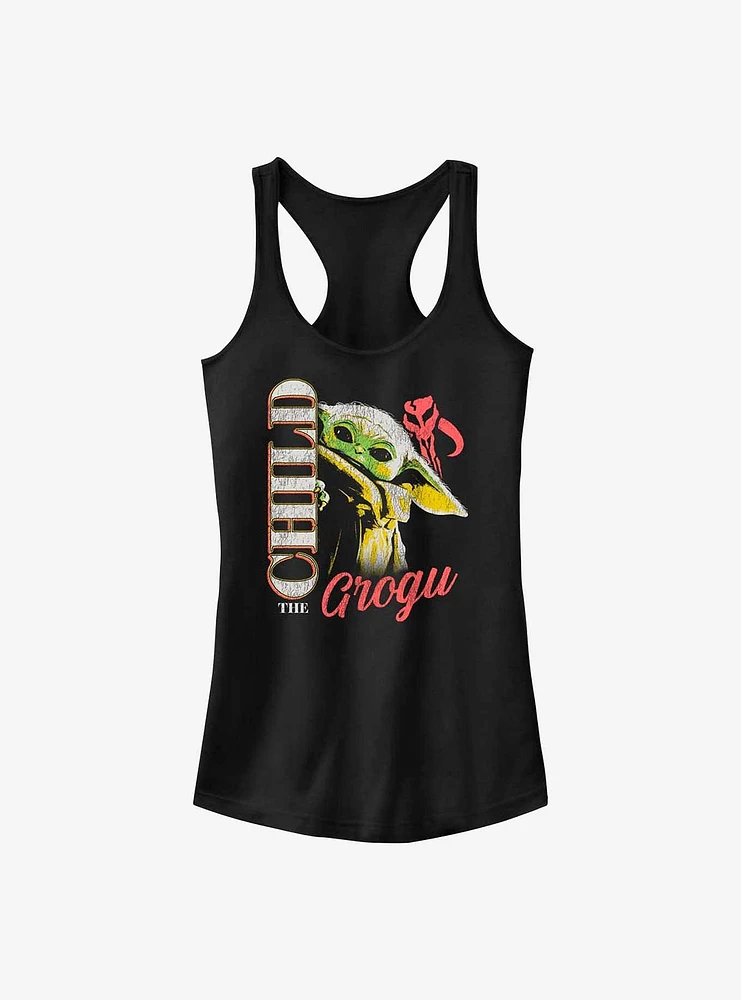 Star Wars The Mandalorian Grogu Peek Girls Tank