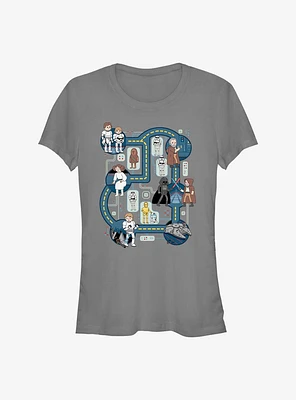 Star Wars Death Map Girls T-Shirt