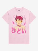 Pink Devil Boy Boyfriend Fit Girls T-Shirt