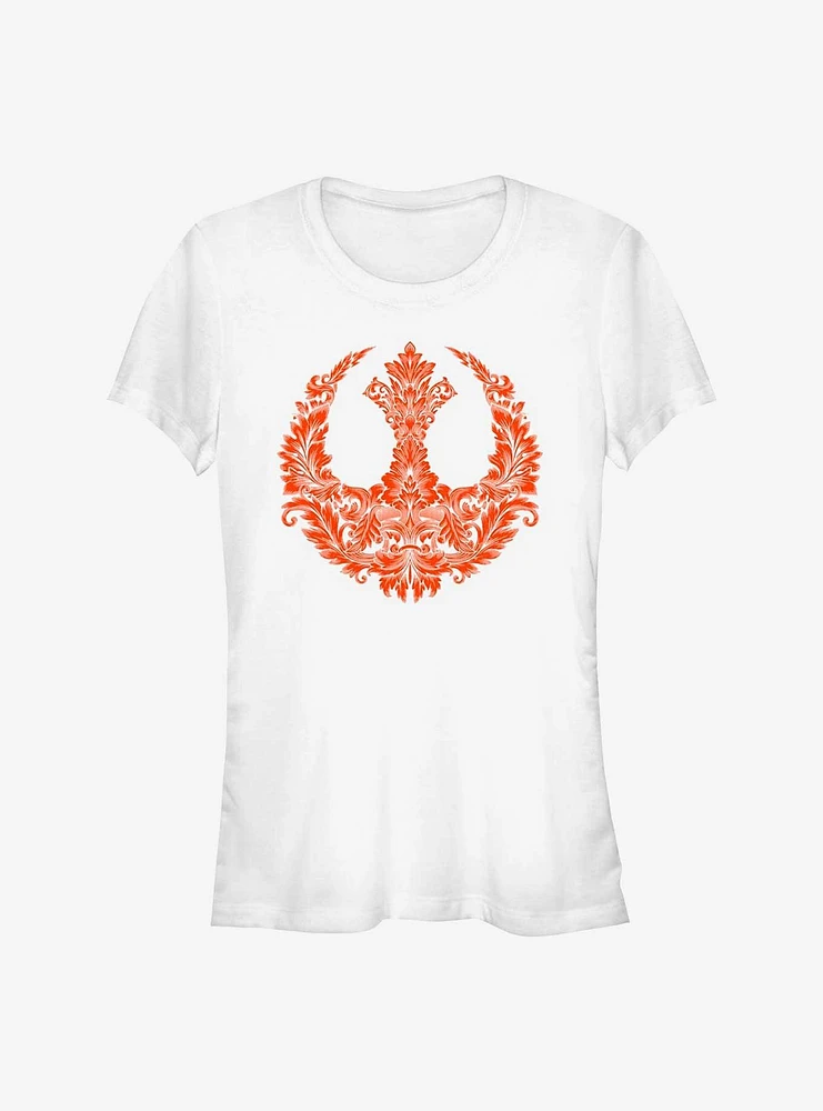 Star Wars Rebel Floral Symbol Girls T-Shirt