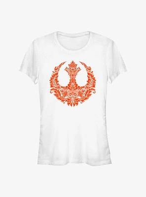 Star Wars Rebel Floral Symbol Girls T-Shirt