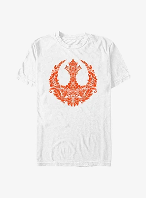 Star Wars Rebel Floral Symbol T-Shirt