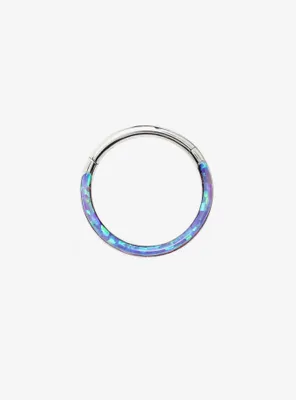 16G Steel Opal Hinged Clicker