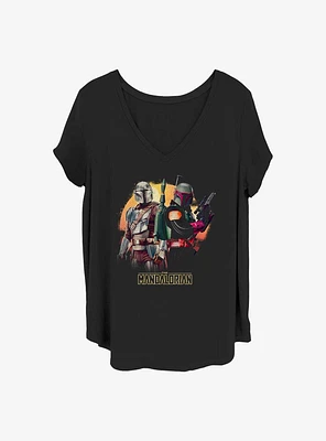 Star Wars The Mandalorian Hunter and Girls T-Shirt Plus