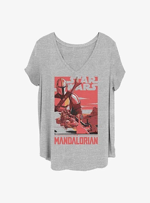 Star Wars The Mandalorian Mad Mando Poster Girls T-Shirt Plus