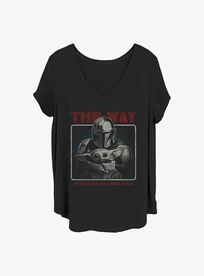 Star Wars The Mandalorian Retro Way Girls T-Shirt Plus