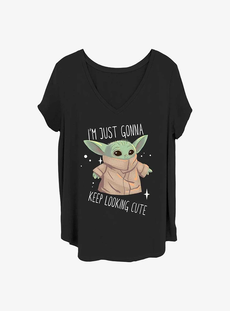 Star Wars The Mandalorian Still Cute Girls T-Shirt Plus