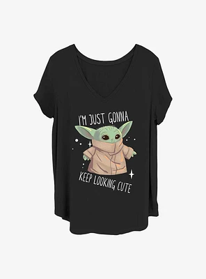 Star Wars The Mandalorian Still Cute Girls T-Shirt Plus