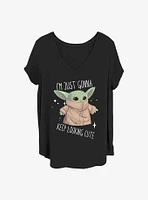 Star Wars The Mandalorian Still Cute Girls T-Shirt Plus