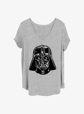 Star Wars Darth Vader Face Girls T-Shirt Plus