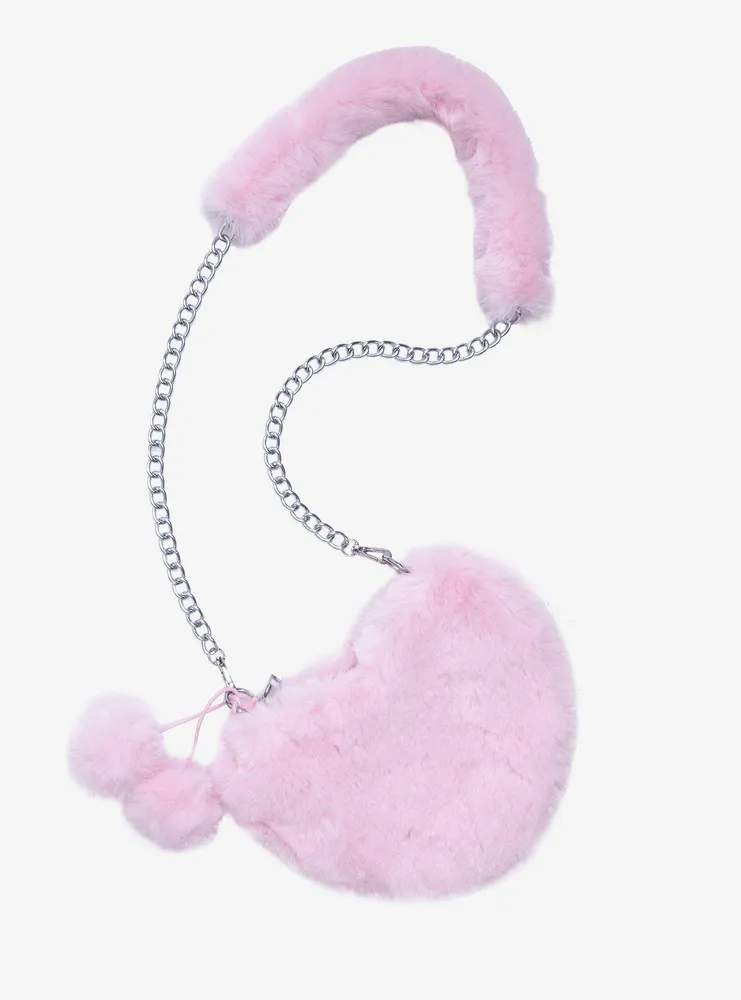 Pink Lolita Heart Crossbody Bag