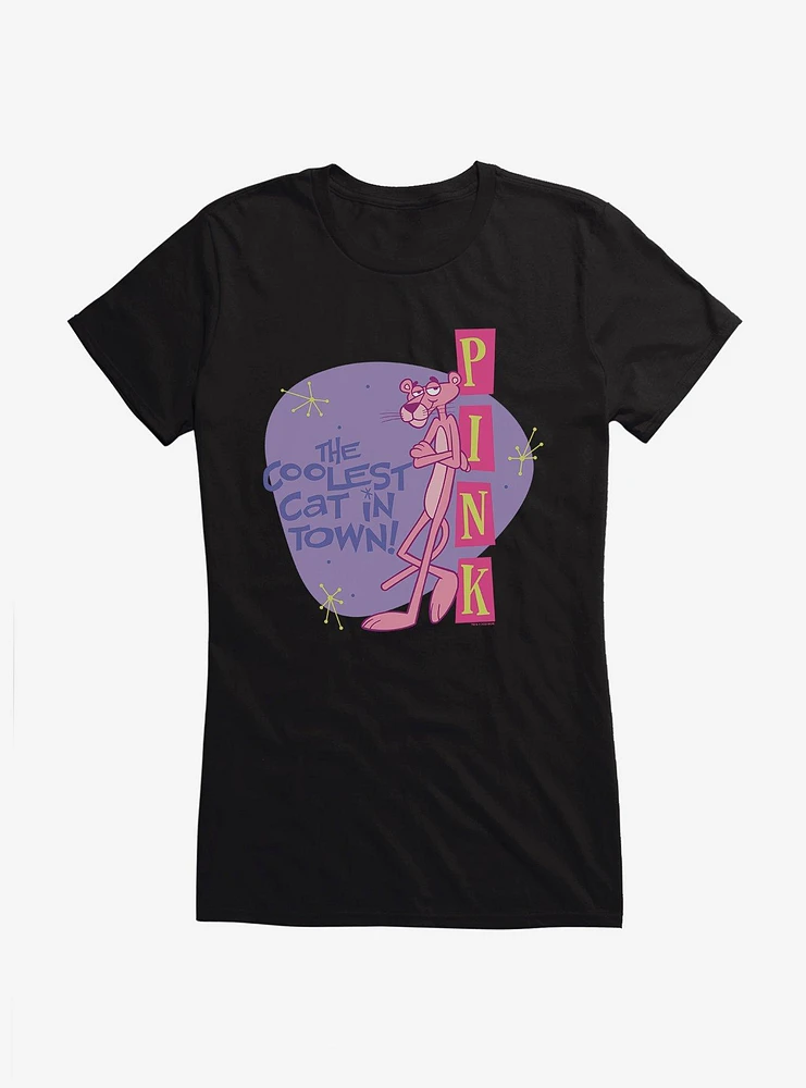 Pink Panther Coolest Cat Town Girls T-Shirt