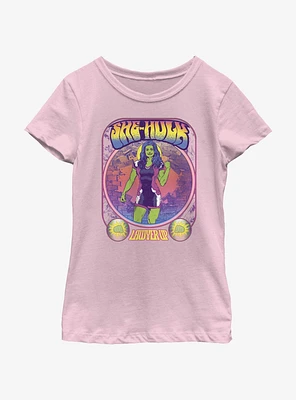 Marvel She-Hulk Retro Portrait Youth Girls T-Shirt