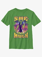 Marvel She-Hulk Tropical Portrait Youth T-Shirt