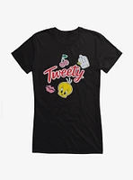 Looney Tunes Cherry Kiss Tweety Girls T-Shirt