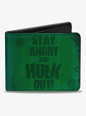 Marvel Hulk Stay Angry And Hulk Out Bifold Wallet