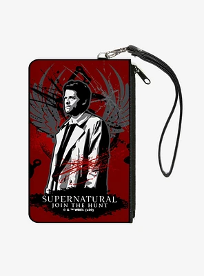 Supernatural Castiel Angel Wings Zip Clutch Wallet