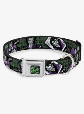 DC Comics The Joker 4 Poses Card Seatbelt Buckle Dog Collar