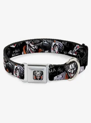 DC Comics The Joker Brilliantly Twisted Psycho Seatbelt Buckle Dog Collar