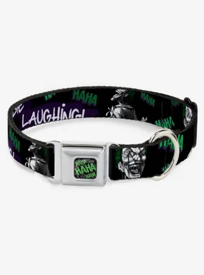 DC Comics The Joker Die Laughing Seatbelt Buckle Dog Collar