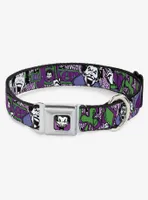 DC Comics The Joker Face Logo Spades Seatbelt Buckle Dog Collar