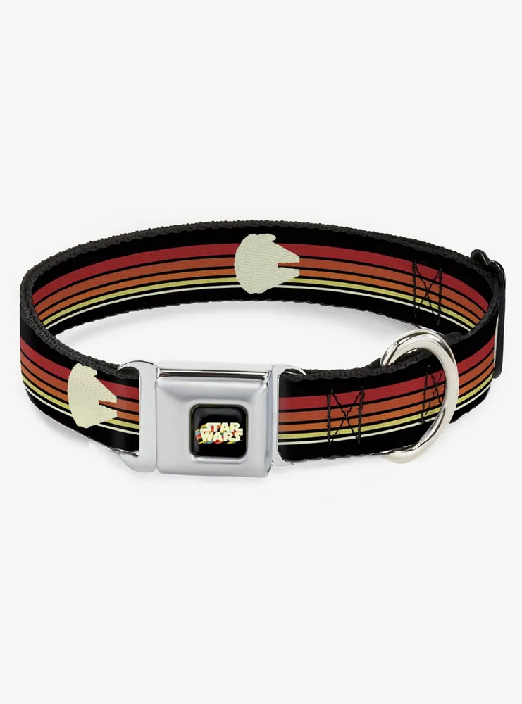 Star Wars Millennium Falcon Stripe Seatbelt Buckle Dog Collar