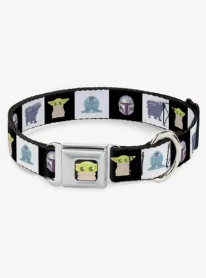 Star Wars The Mandalorian 4 Character Pose Seatbelt Buckle Dog Collar