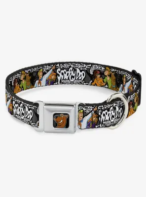 Scooby-Doo! Group Pose Bones Seatbelt Buckle Dog Collar