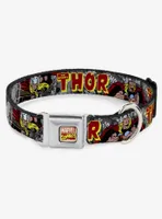 Marvel The Mighty Thor Action Poses Seatbelt Buckle Dog Collar