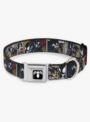Marvel Venom Comic Book Panels Seatbelt Buckle Dog Collar