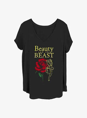 Disney Beauty and the Beast Belle Rose Girls T-Shirt Plus