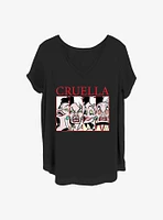 Disney Cruella Cruel Expressions Girls T-Shirt Plus