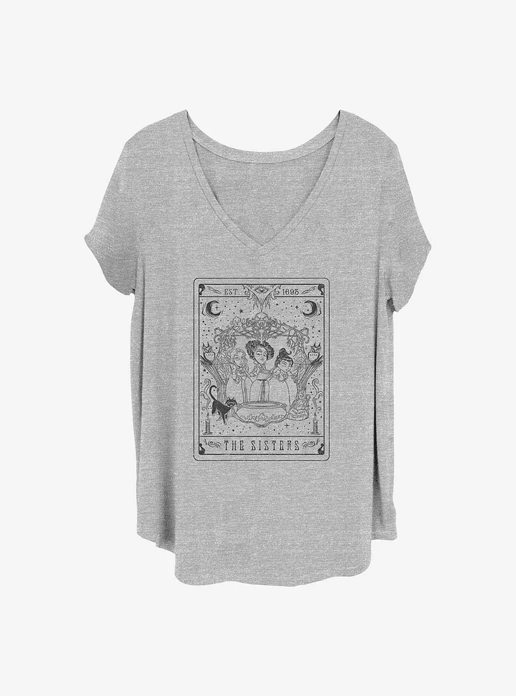 Disney Hocus Pocus The Sanderson Sisters Tarot Girls T-Shirt Plus