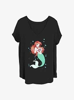 Disney The Little Mermaid Anime Ariel Girls T-Shirt Plus