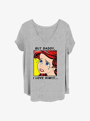 Disney The Little Mermaid Crybaby Ariel Girls T-Shirt Plus