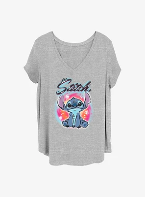 Disney Lilo & Stitch Airbrush Girls T-Shirt Plus