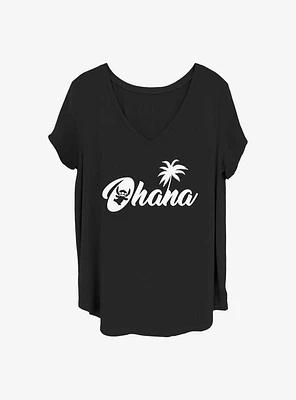 Disney Lilo & Stitch Silhouette Ohana Girls T-Shirt Plus