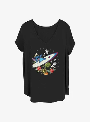 Disney Lilo & Stitch Surfer Dude Girls T-Shirt Plus