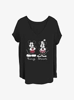 Disney Mickey Mouse & Minnie Always Forever Girls T-Shirt Plus