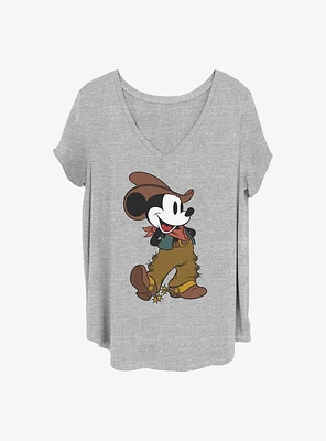 Disney Mickey Mouse Cowboy Girls T-Shirt Plus
