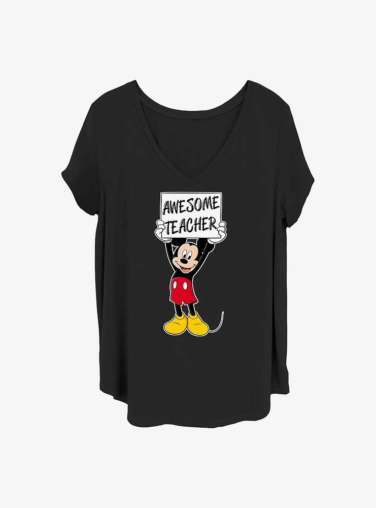 Disney Mickey Mouse Awesome Teacher Girls T-Shirt Plus