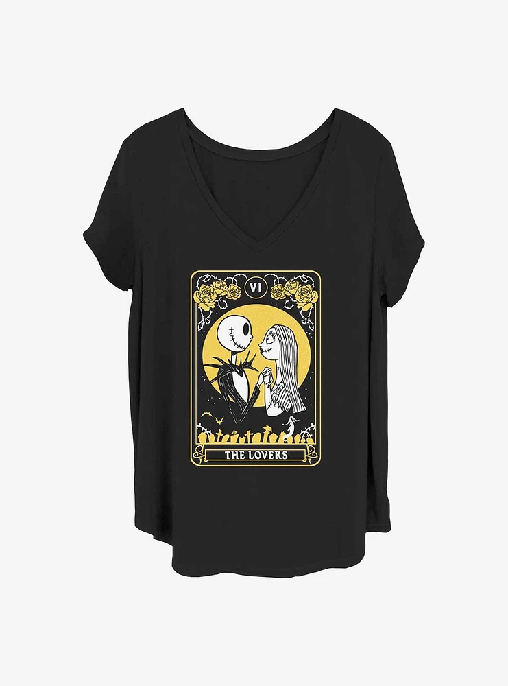 Disney The Nightmare Before Christmas Lovers Tarot Girls T-Shirt Plus