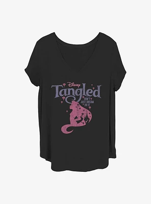 Disney Tangled Rapunzel Silhouette Girls T-Shirt Plus