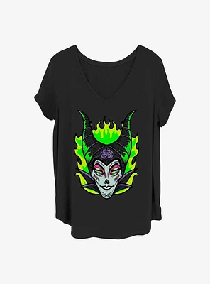 Disney Villains Maleficent Sugar Skull Girls T-Shirt Plus
