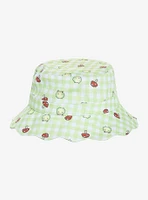 Frog & Mushroom Gingham Bucket Hat