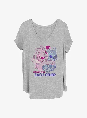 Disney Lilo & Stitch Angel and Together Girls T-Shirt Plus